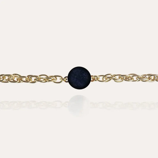Bracelet songe chaîne en or bleu albarelle