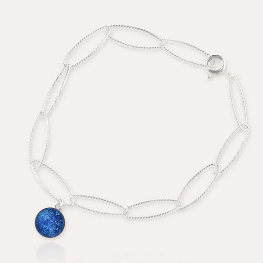Bracelet torsade original pour femme bleu lagonia