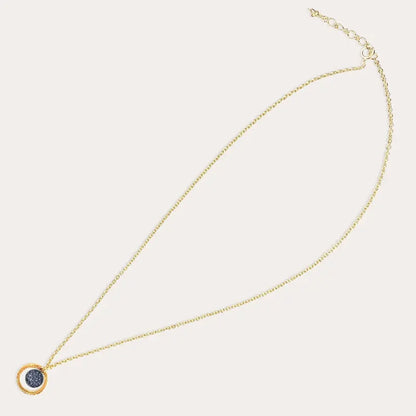 Collier chaîne pour femme avec médaille en plaque or, chromia