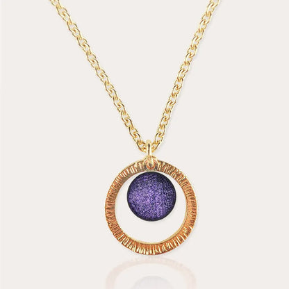 Collier chaîne pour femme serpent, doré violet lilalune