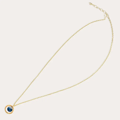 Collier chaîne pour femme serpent, doré bleu bleuange