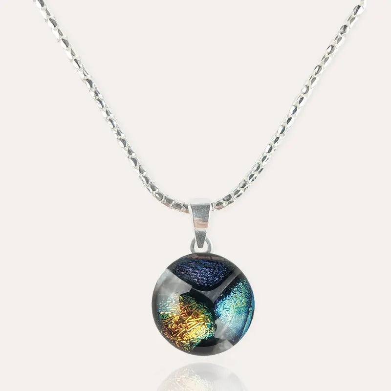 Collier femme argent pas cher, multicolore elumina