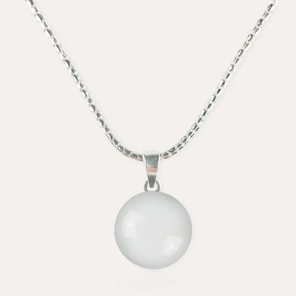 Collier femme en argent, blanc lumine