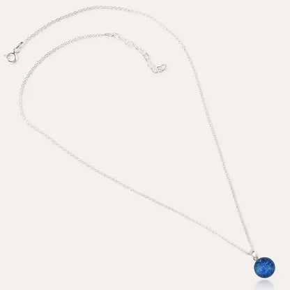 Collier femme fête des mère en argent bleu lagonia