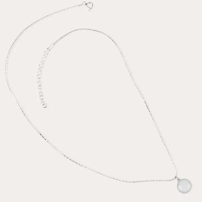Collier femme marque en argent massif, blanc lumine