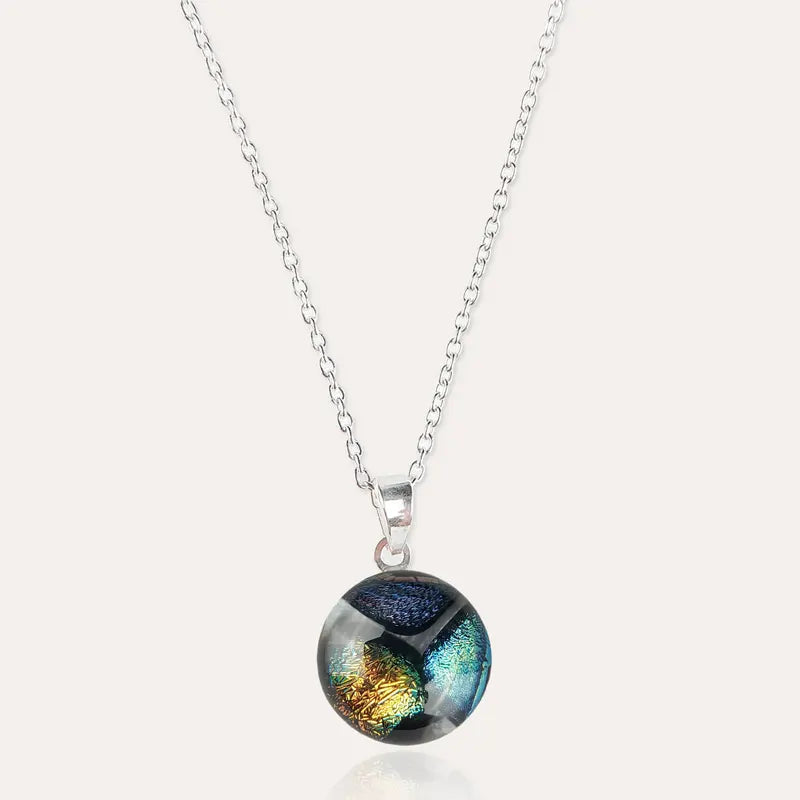 Collier femme pour meilleure amie en argent massif multicolore elumina