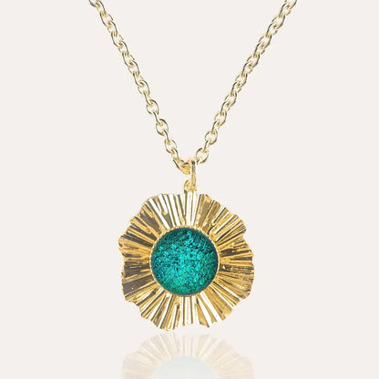 Collier femme réglable maman en or, vert emeria