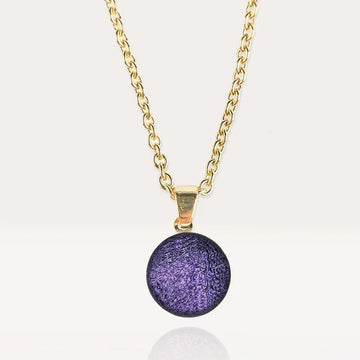 Collier petite perle couleur or violet lilalune