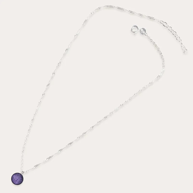 Collier pour femme fêtes des mères en argent 925 violet lilalune