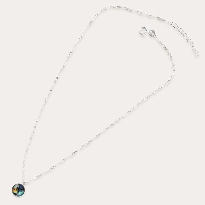 Collier pour femme fin en argent 925 multicolore elumina