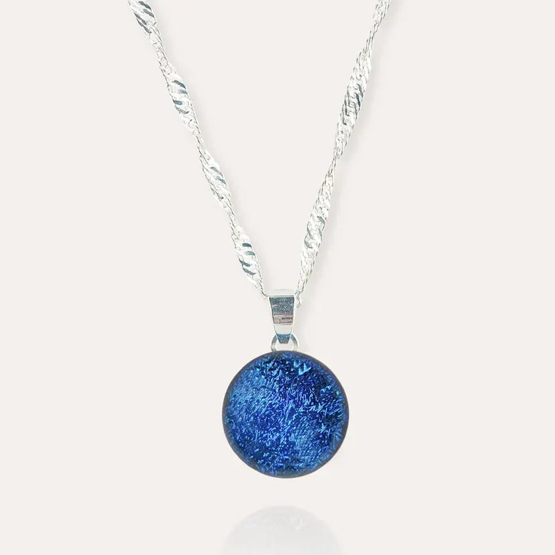 Collier pour femme simple en argent bleu lagonia